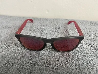 OAKLEY CUSTOM FROGSKINS  Acid Pink / Black Translucent Sunglasses RARE L0019 • $124.99