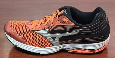 Mizuno Wave Sayonara 3 Black Orange Men's Running Shoes Size 12 • $34.95