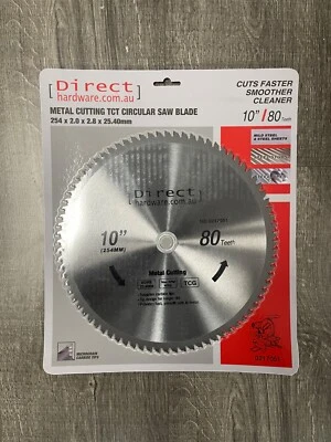 $59.90 • Buy 254mm - 80T Teeth - TCT Circular Saw Blades METAL STEEL ALUMINIUM Cutting 10 