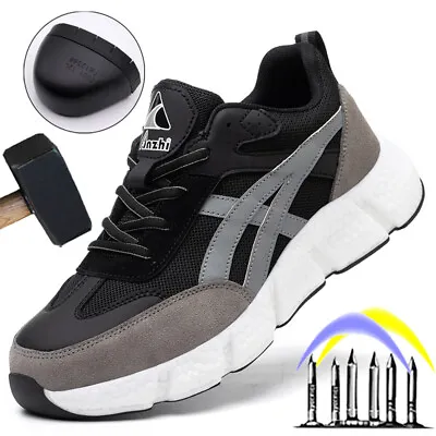 Fashion Men Safety Work Shoes Puncture-Proof Sneakers Steel Toe Indestructible • $53.32