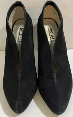 Michael Kors Women’s Size 7.5M Black Suede V Shaped Slip-on Heels Shoes • $17.65