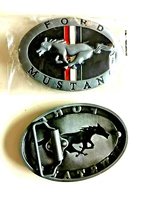 Ford Mustang Pewter Belt Buckle Men  2 3.4  X 4  New No Tags • $12.99