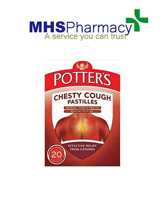 £5.49 • Buy Potters Catarrh Pastilles 45g Chesty Cough 20 Non-Drowsy
