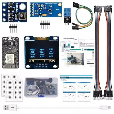 ESP8266 Weather Station DIY Kit With 0.96 OLED Display D1 Mini WIFI BLT Module • $17.48