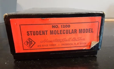 $39.99 • Buy Vintage Student Molecular Model Kit Hamilton Bell 1200 Organic Chemistry Used