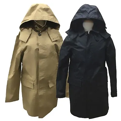 Coach 83398 Men's Long Signature Bonded Mac Raincoat Waterproof Jacket Khaki • $199.99