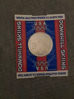 General Mills Sponsored U.S. Olympic Team Downhill Skiing Nagano 1998 Medallion. • $4.99