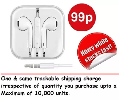 Earphones For Apple IPhones IPad Headphones Handsfree With Mic 3.5MM Connection  • £0.99