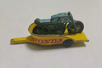 Vintage Matchbox Superfast Honda Motorcycle With Trailer No. 38 • $19.95