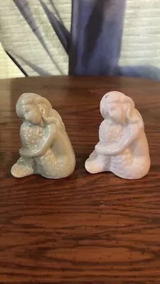 Porcelain Mermaids Salt And Pepper Shakers • $12.50