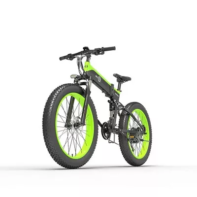 Bezior X1500 E-bike 12.8AH Battery 26x4.0  Fat Tire BLACK GREEN • £1190