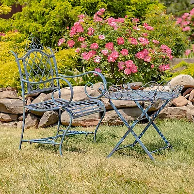 Victorian Style Iron Garden Table And Armchair  Stephania  • $239.95