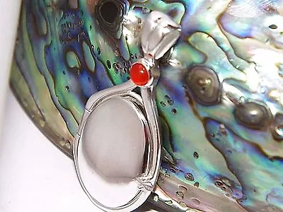 925 Sterling Silver 4 Mm Natural Carnelian Locket H2O Just Add Water Mermaids • $57.77