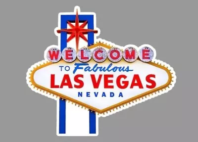 Welcome To Fabulous Las Vegas Sign Die Cut Glossy Fridge Magnet • $4.50