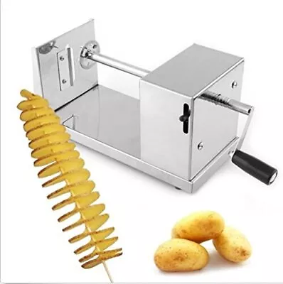 Manual Stainless Steel Potato Chips Slicer Spiral Twister Vegetable Cutter • $31.96