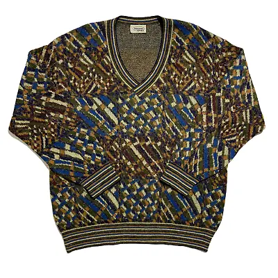 Men`s Vintage Missoni Sport Sweater Pullover V-neck Wool Nylon Size 52* • $130