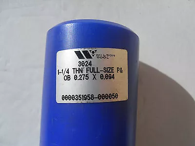 Wilson Tool 1-1/4 FAB FULL-SIZE P & OB 0.275 X 0.094 Punch ONLY • $25