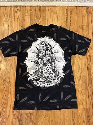 187 Inc T Shirt Medium Black Virgen De Guadalupe Dirty Money • $12