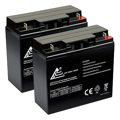 2 Pack: 12V 18AH SLA Battery For Stanley PPRH5 450 Amp Power Station • $77.99