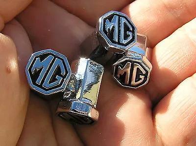 UK ~ MG BLACK DUST CAP SET Metal Car Badges (NEW & UNIQUE) MGA MGB MGBGT MGF • £22.20