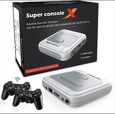 Super Console X 117000+ Games| SNES PS MDRIVE AMIGA ARCADE |Retro Gift Ideas • £80.99