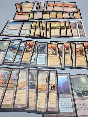 MTG Vintage Lot Of Lands 1993-2003 50 Magic The Gathering Cards • $10.48