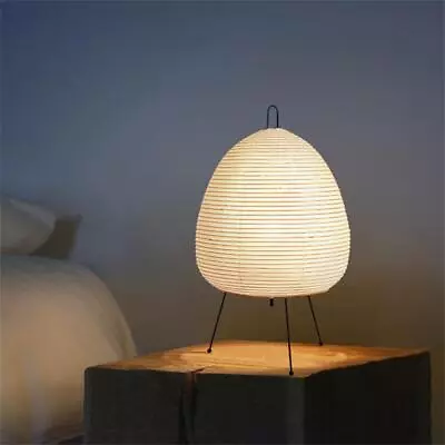 Japanese Style Rice Paper Table Lamp Akari Noguchi Yong Stand Light For Bedroom • $129.58