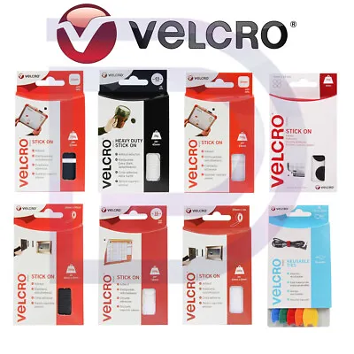 Velcro Genuine Brand  Self Adhesive Stick On Tape Round Square Pads • £4.49