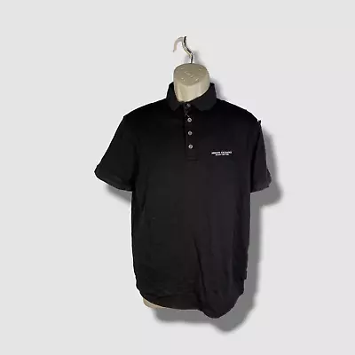 $55 Armani Exchange Men's Black Milano New York Logo Polo Shirt Size M • $15.58