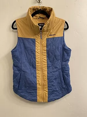 Marmot Women’s Size Medium Gold & Blue Abigal Quilted Vest • $24.95