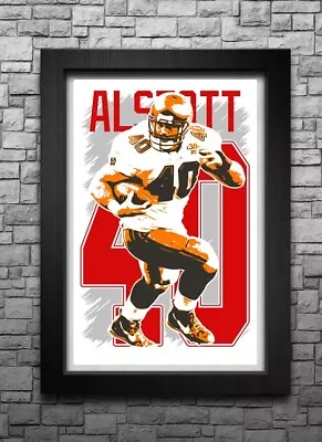 MIKE ALSTOTT Art Print/poster TAMPA BAY BUCCANEERS FREE S&H! JERSEY • $11.99