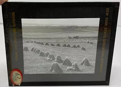 Vtg Magic Lantern Glass Slide Slightly Rolling Land Occupied W/Crops 1925 MN • $10.99