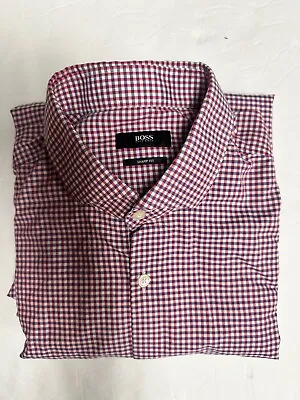 Hugo Boss Dress Shirt Men 17 34/35 Sharp Fit • $18