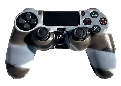 $8.90 • Buy Silicone Cover For PS4 Controller Case Skin - Glossy Grey/Brown Swirls