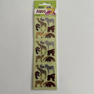 Animal Prismatic Stickers Pack Twin Seven Micro Stickers Vintage Zebra Giraffe • $6.50