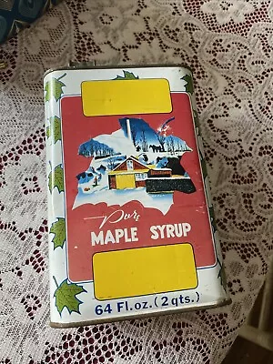 64fl Oz Vintage Maple Syrup Can Empty  • $50