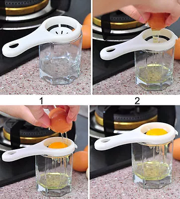 2X  Egg Seperator Separator Kitchen Cooking  Gadget Sieve To-wq • £3.96