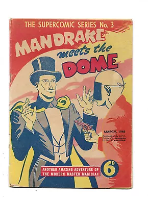 Mandrake Meets The Dome Supercomic Series No. 3 Australian 1948 VG- • $78.29