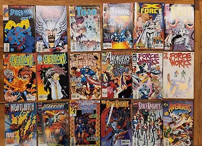 Marvel Comic Mixed Bundle X18. Spiderman 2099 Thor Avengers X-force Etc  • £14.99