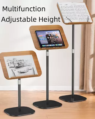 Adjustable Wooden Book Stand For Hands-Free Reading For Bible Laptop Projector  • $85