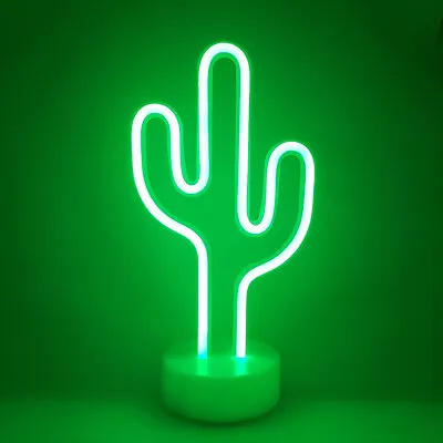 Cactus LED Neon Sign Light Wall Lights Art Decor Lamp For Kids Room Bar Decor • £10.18
