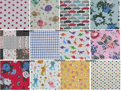 FAT QUARTER COTTON Fabric Pattern Colours For Crafts And Quilting • £2.49