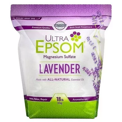 Ultra Epsom Lavender Bath Salts Magnesium Sulfate 18 Pound Bag • $33.95