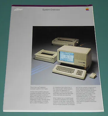 £122.79 • Buy Vintage 1984 APPLE LISA COMPUTER System Overview Brochure Apple II & III ProFile