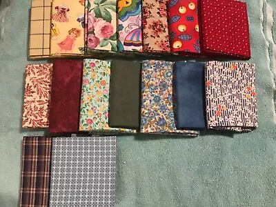 16 Fat Quarter Fabric Lot New And Vintage Quilt Sewing Or Craft • $5.99