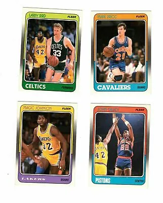 YOU PICK 1988-89 Fleer NBA Basketball Cards Stars HOF Stickers Complete Your Set • $1.49