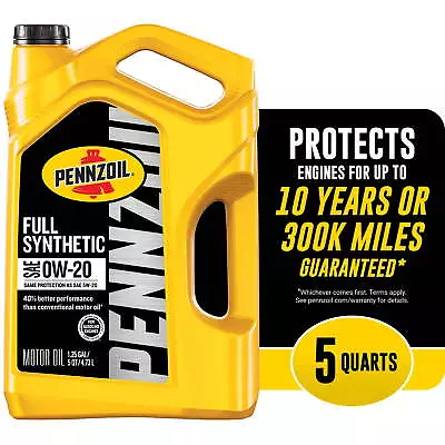 Full Synthetic 0W-20 Motor Oil 5 Quart • $22