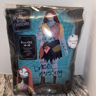 $19.31 • Buy Nightmare Before Christmas Sally Plus Costume Plus Size 4XL Missing Dress