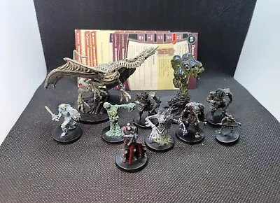 WOTC D&D Miniatures Undead Lot #3 With Cards Dungeons & Dragons 10 Minis • $69.99
