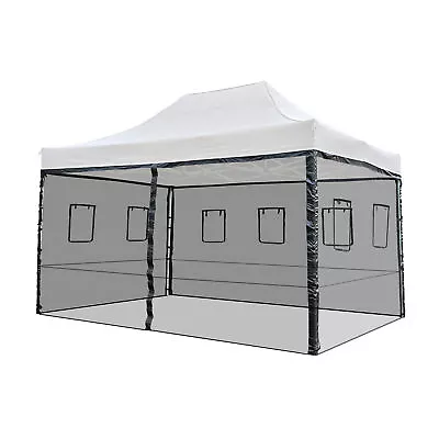 4 Mesh Sidewalls For 15x10 Ft Pop Up Canopy Tent With Windows Food Vendor Fair • $87.21